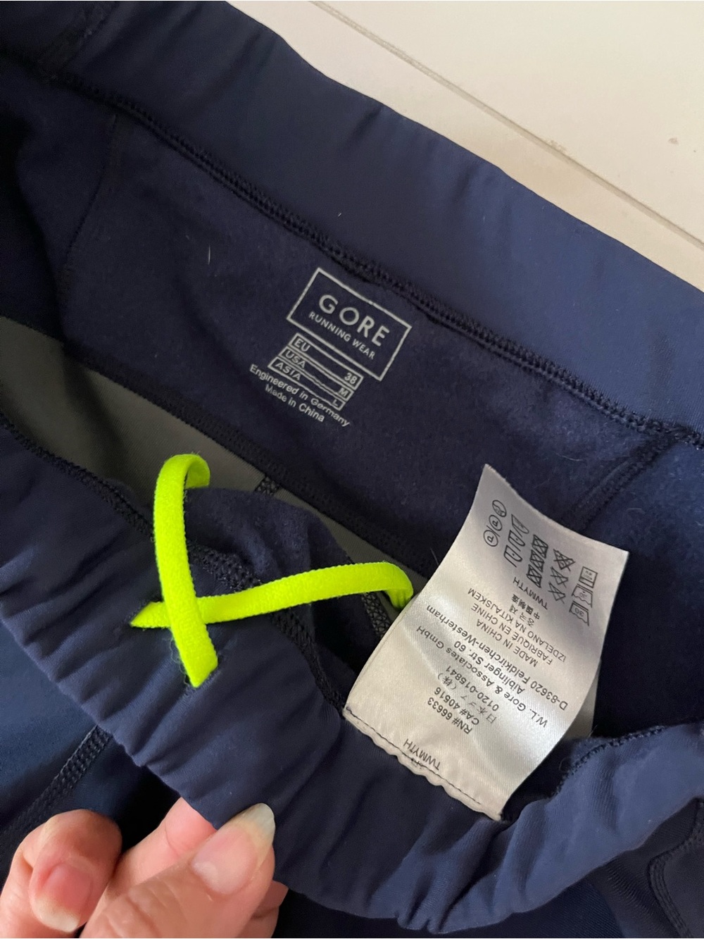 Gore running wear windstopper Women’s Navy and Pink RunningTights size M - Picture 5 of 10